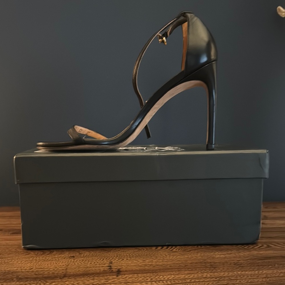 Stuart Weitzman Black Nudistsong Strap Stilettos